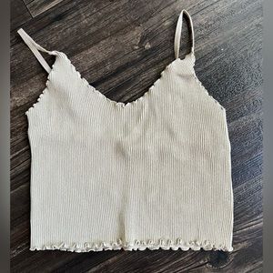 Forever21 tan cropped tank